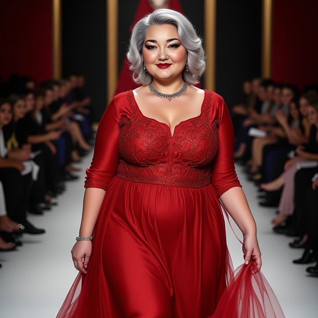Plus-Size Model Shines on the Runway