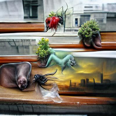 Whimsical Creatures at the Windowsill