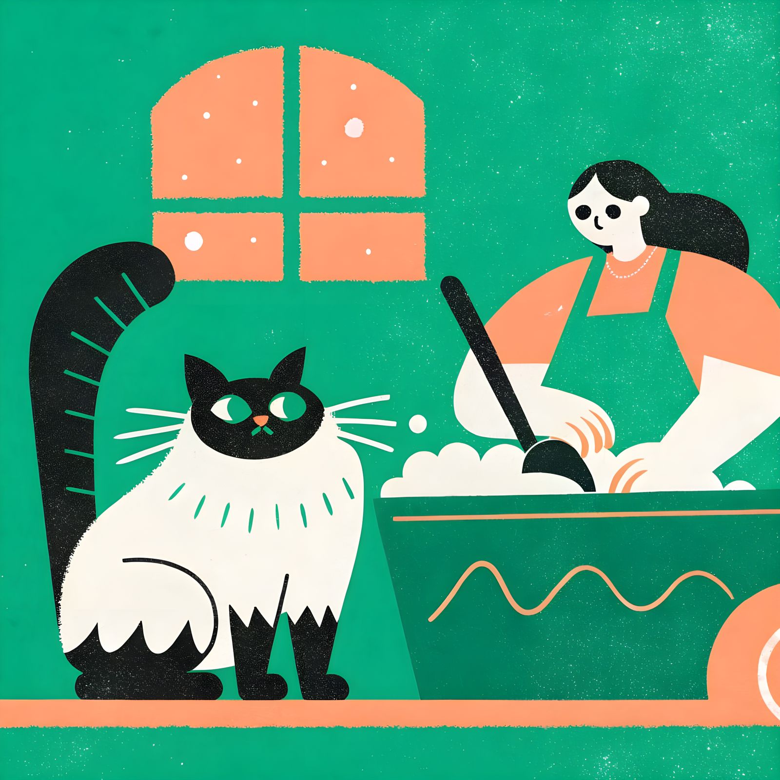 Frosty Feline's Longing for Warmth