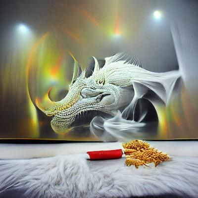 AI Generated Image of an Albino Bat