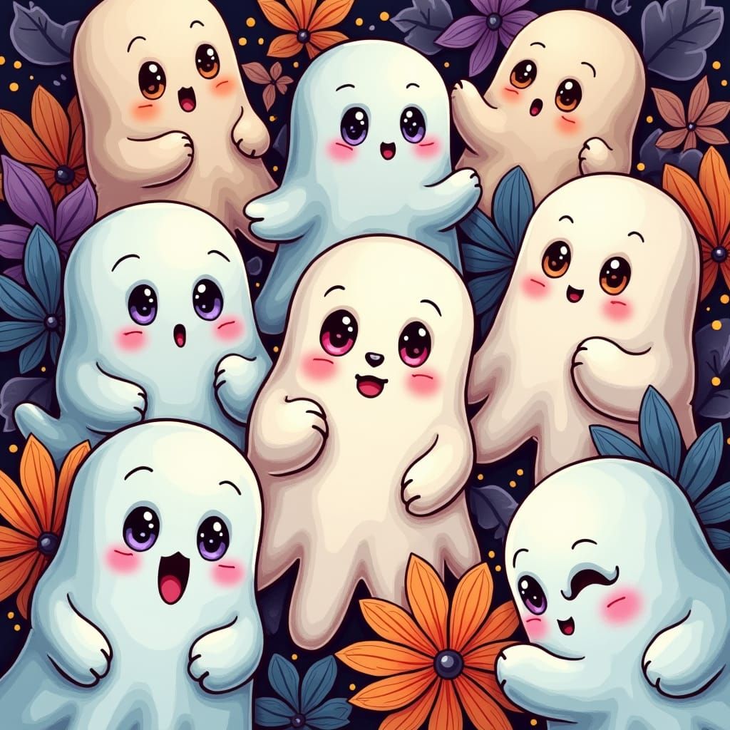 Halloween Treats: Whimsical Comic Style Illustration