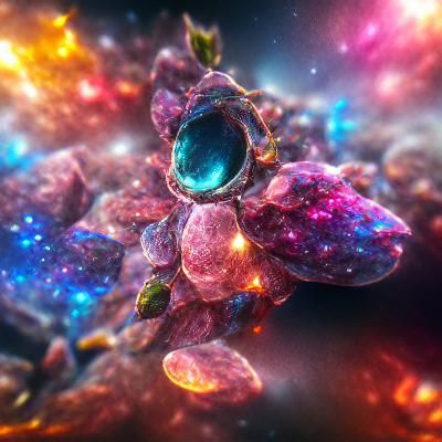 Nebula made of precious gems