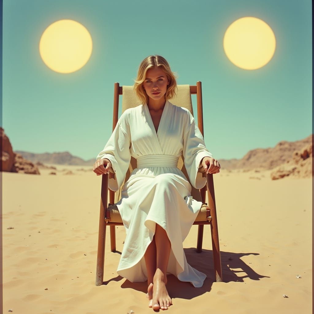 Sci-Fi Desert Scene in Cinematic Style