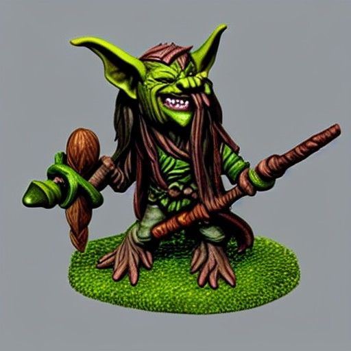 Goblin Druid with Staff in Forest