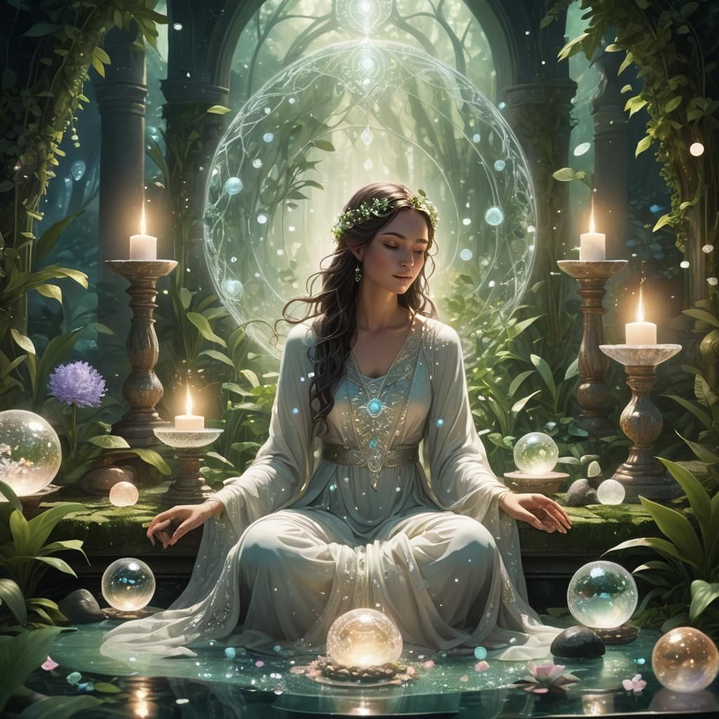 Dreamlike Essential Oil Massage in Art Nouveau Style