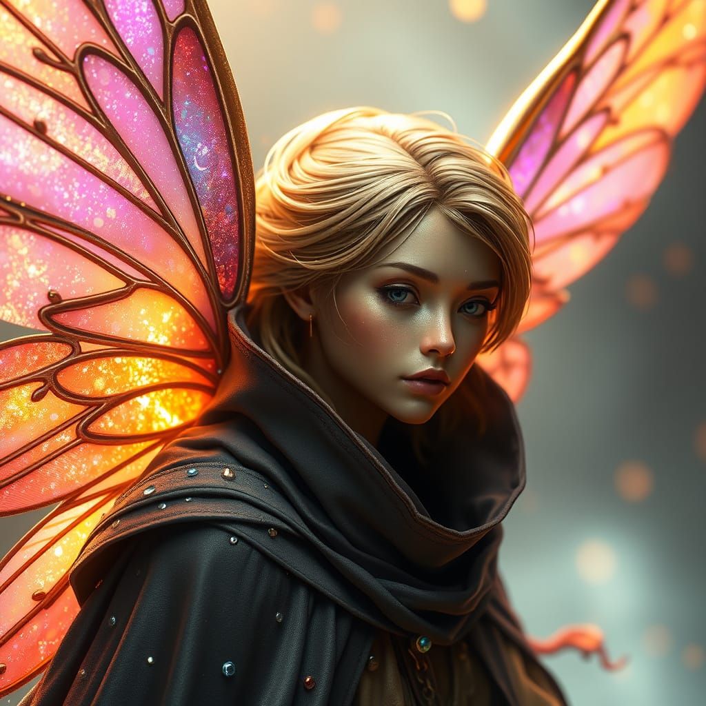 Ethereal Enchantress in Shimmering Illusion Wings