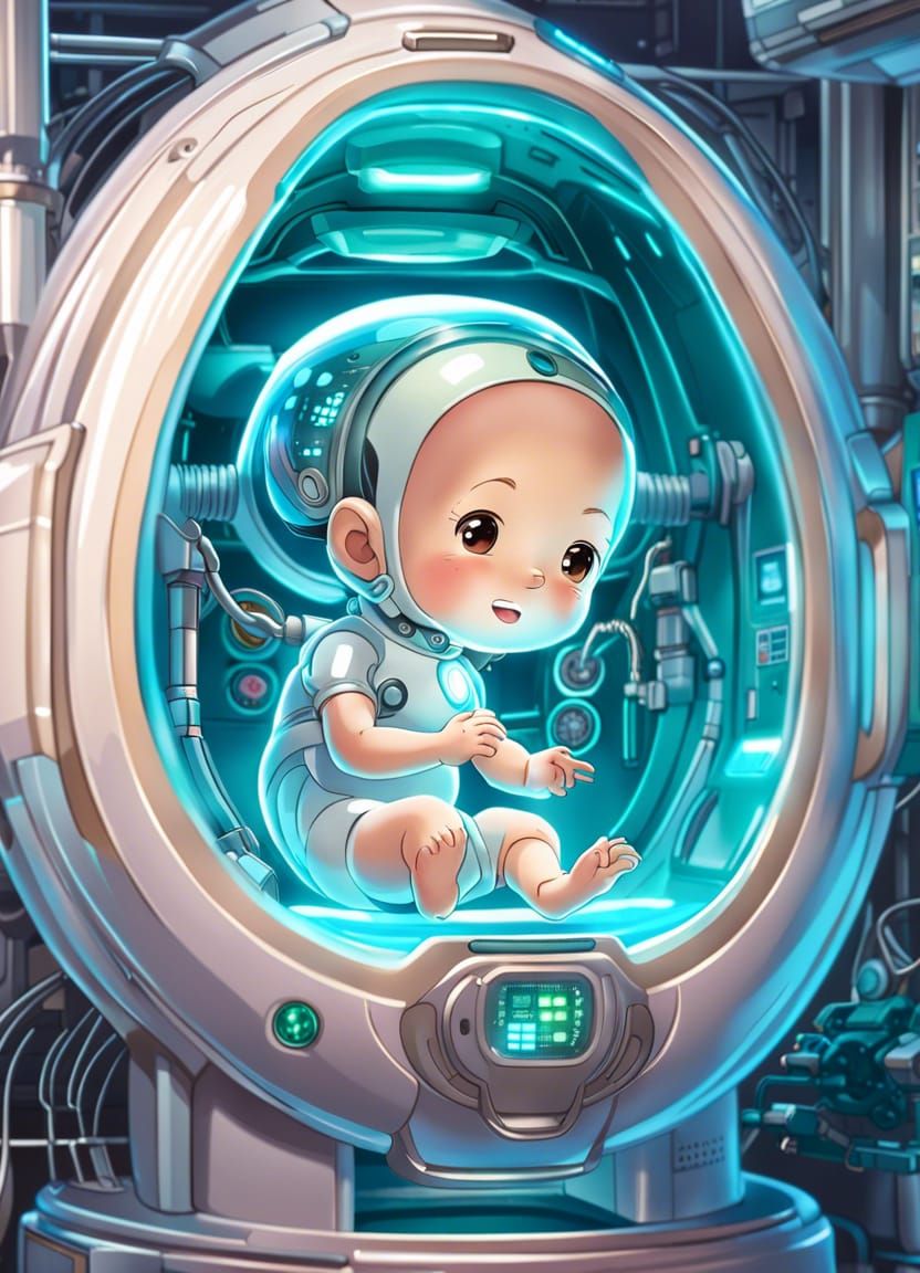 Embryo in Artificial Womb: Sci-Fi Concept Art