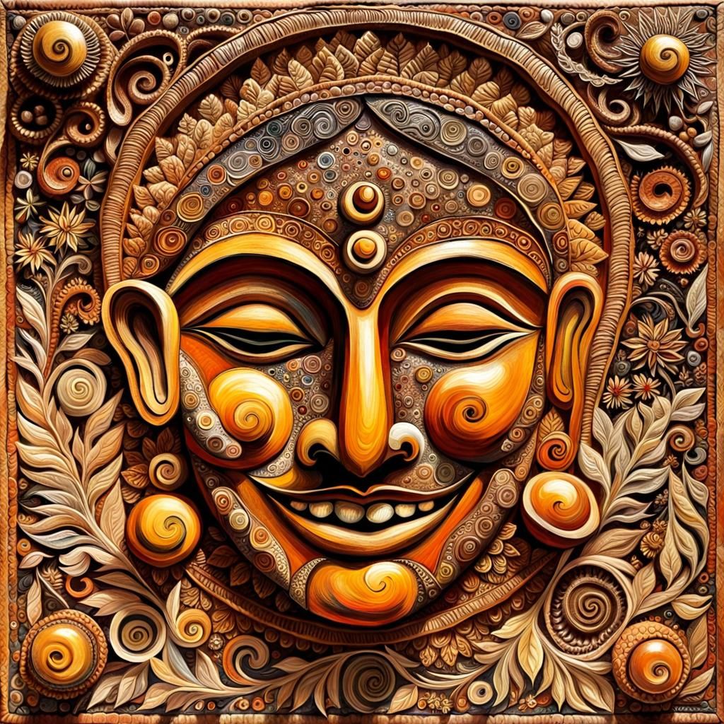 Vibrant 3D Trapunto Art from Natural Materials