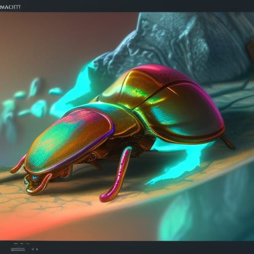 Opal Beetle Fantasy Concept Art