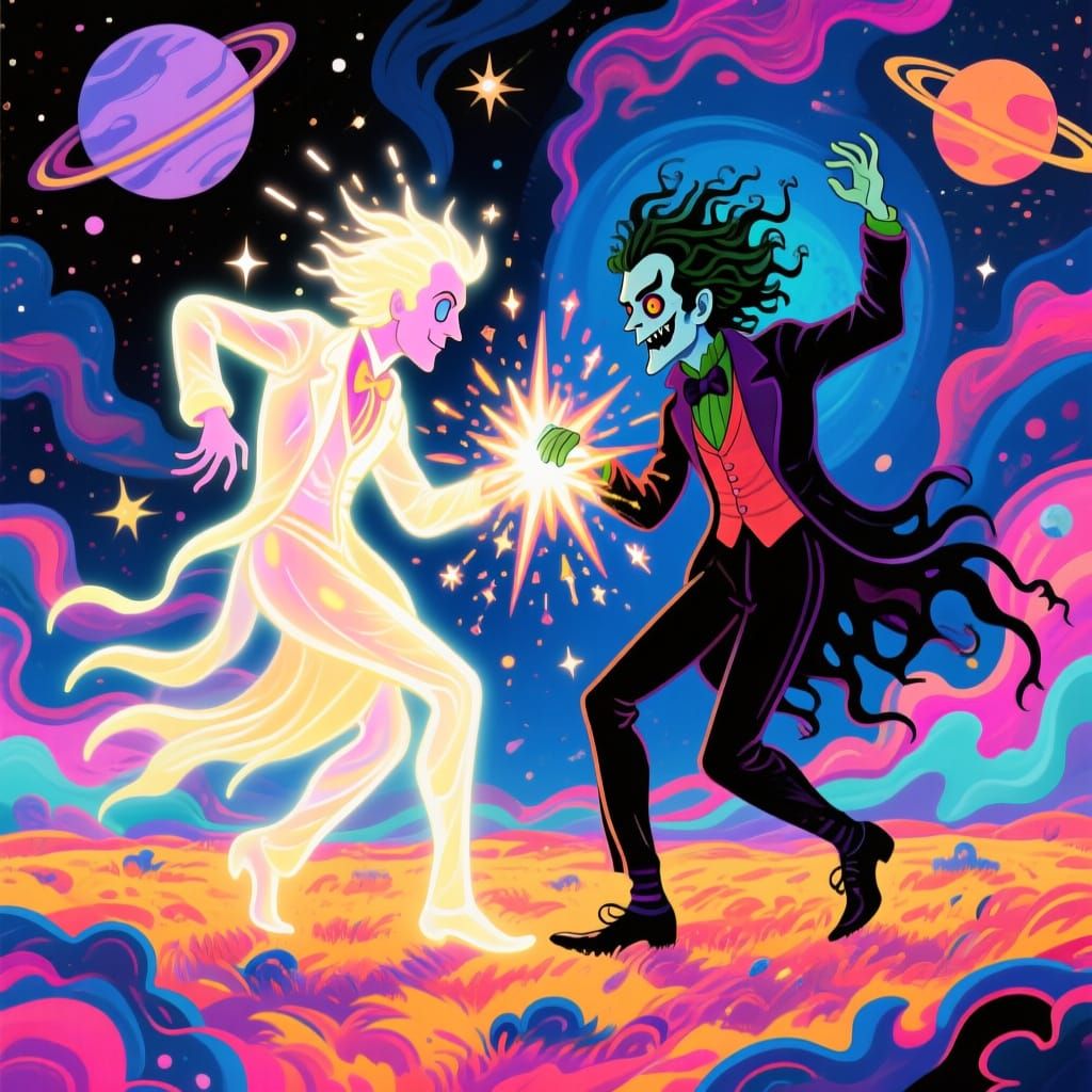 Celestial Jekyll and Hyde Cosmic Dance