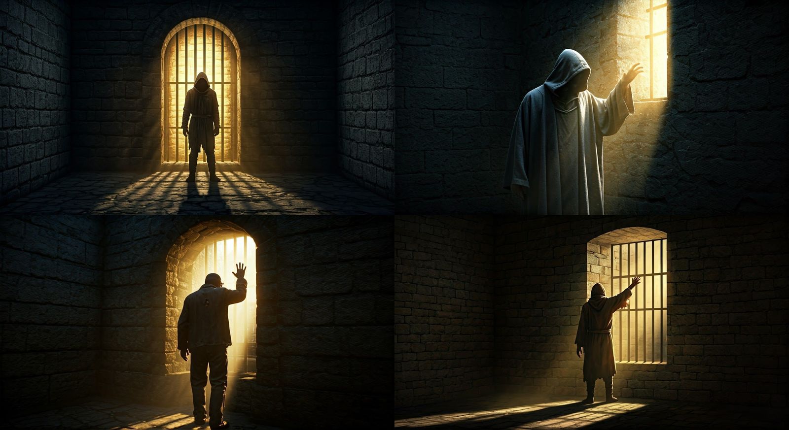 Inspirational Prison Cell Breakthrough Scene in Realistic St...