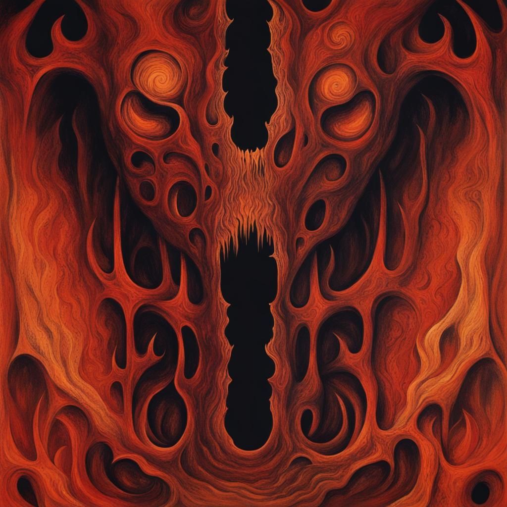 Abstract Demons in Hell: A Soul's Torment