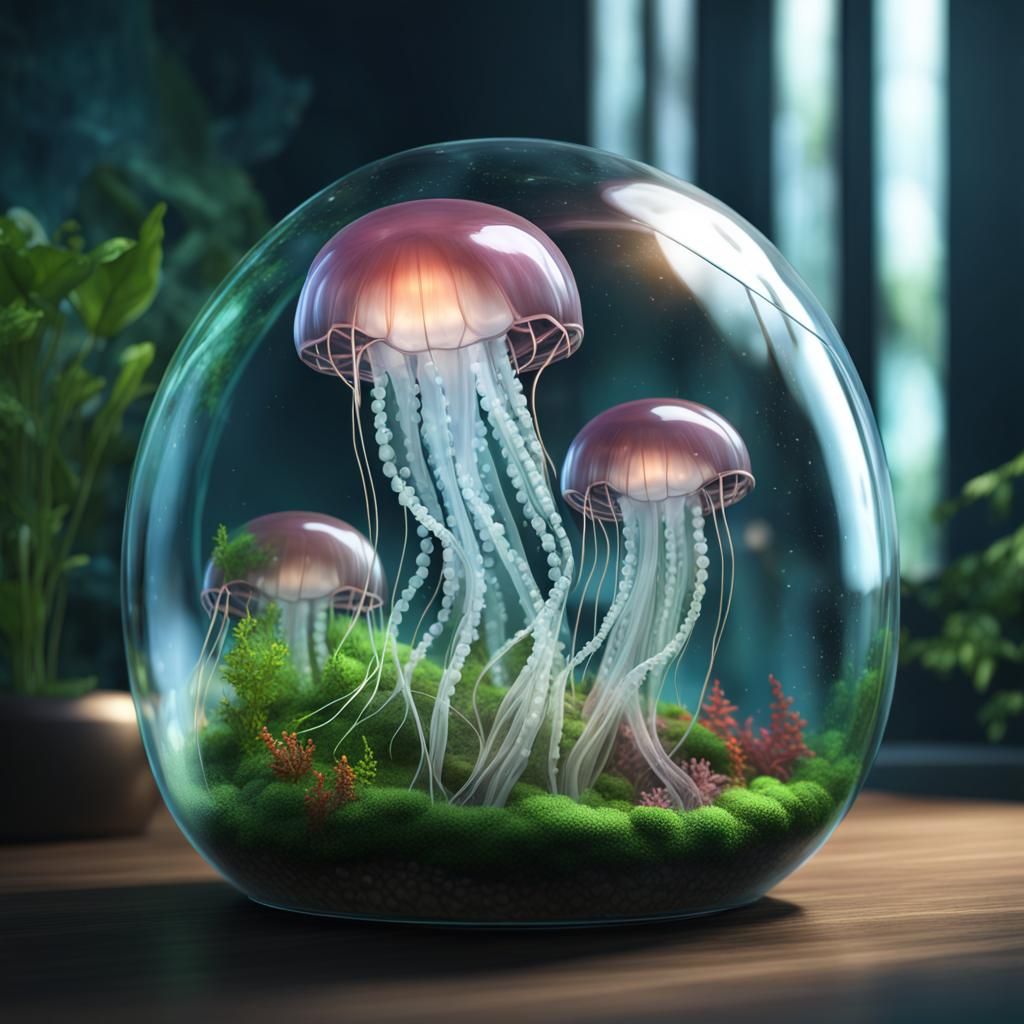Glass Jellyfish Terrariums: Fantastical Ecosystems