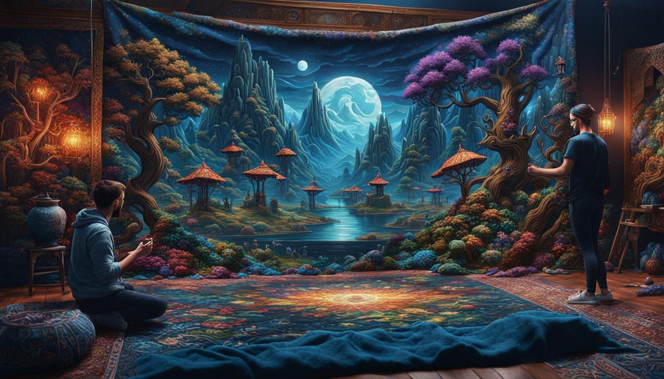 Artist Creates Stunning Tapestry: Detailed Matte Painting