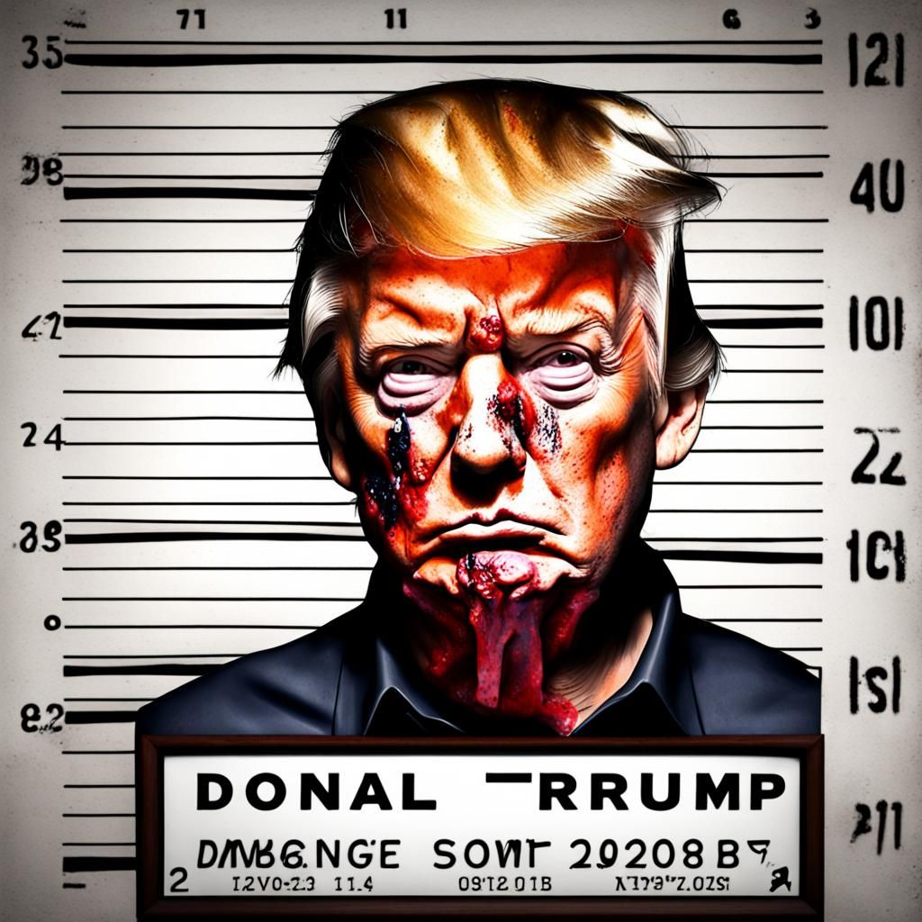 Donald Trump Zombie Mugshot