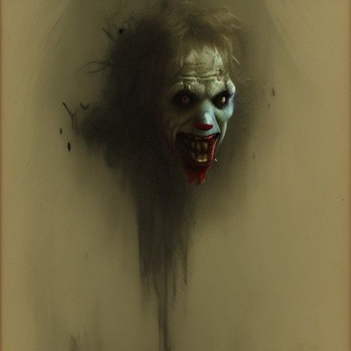 Horror Clown in Gustave Doré Style
