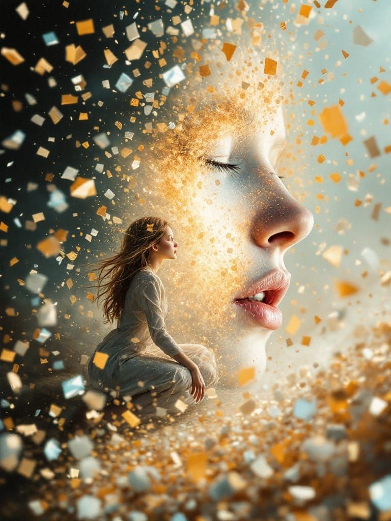 Inside-Out Photoillustration Debris of Human Curiosity