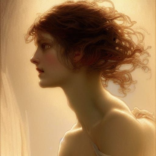 Angelic Portrait Inspired by Doré and Rutkowski