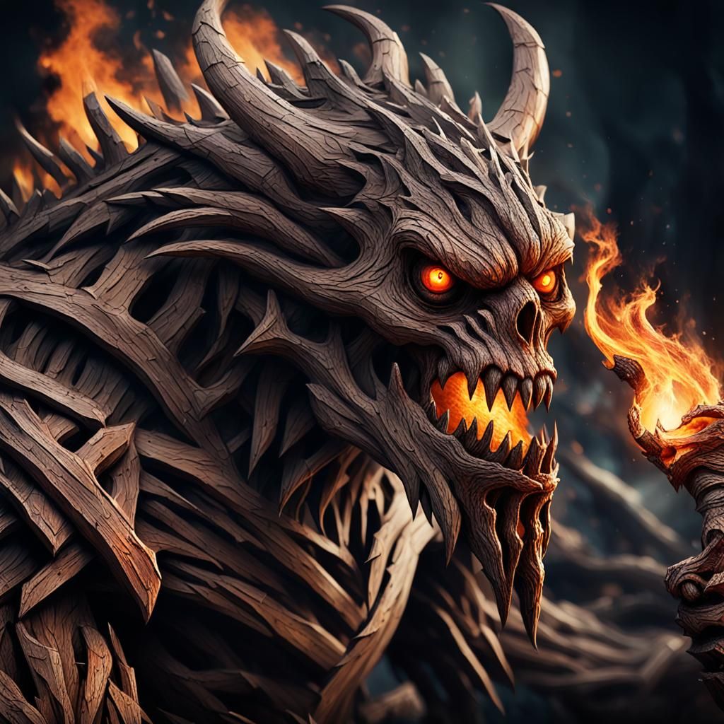 Monstrous Shovel Creature in Dark Fantasy Style