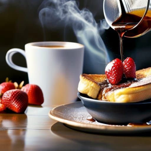 French Toast and Syrup: Photorealistic Food Photography