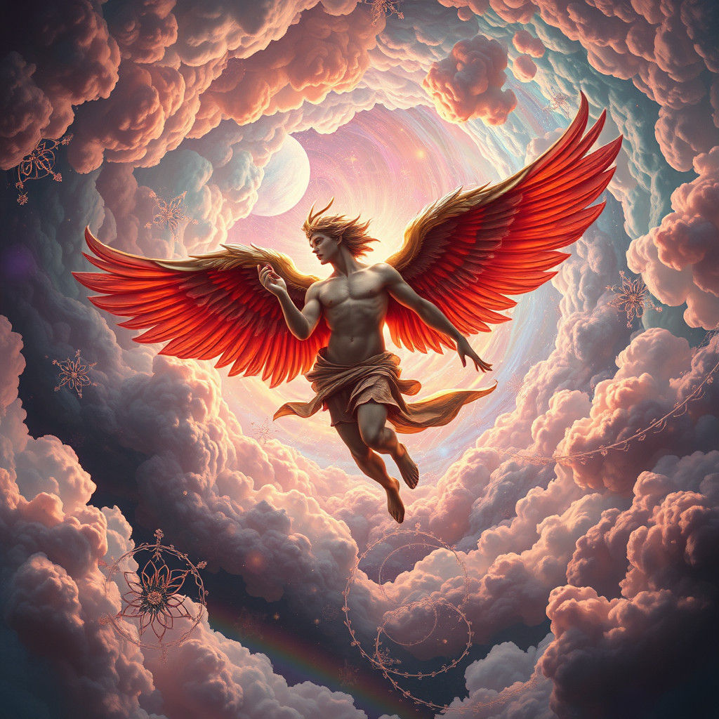 Eros, God of Love, in Fantasy Concept Art