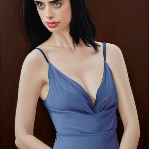 Krysten Ritter Portrait as Oil Painting