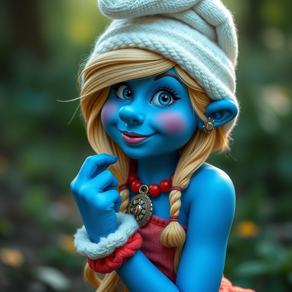 Beautiful Female Smurf Character Illustration