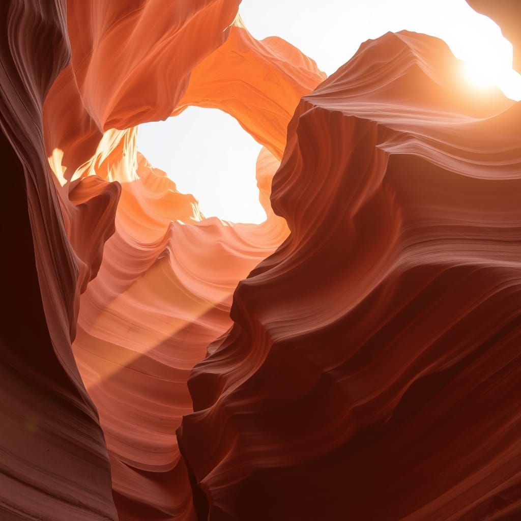 Antelope Canyon: Golden Hour in 3D Game Style