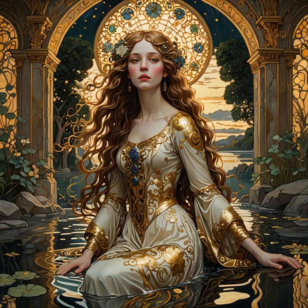 Ophelia Rising: Art Nouveau Dreamscape