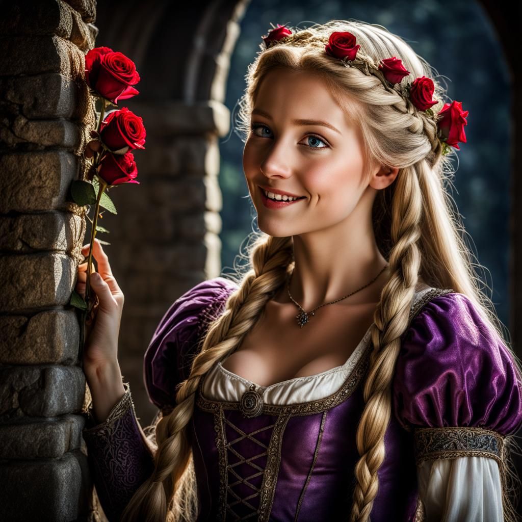 Rapunzel losing her mind after years of captivity