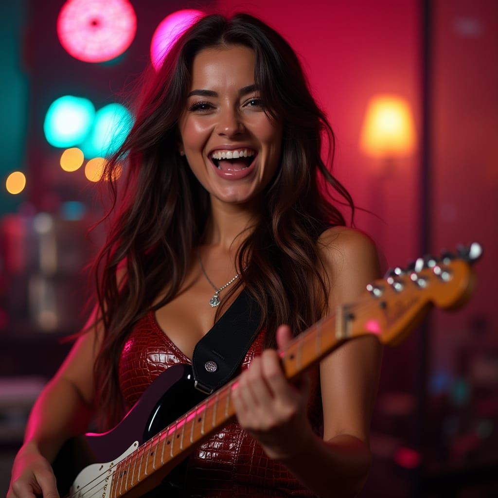 Bold Portrait of a Young Rockstar