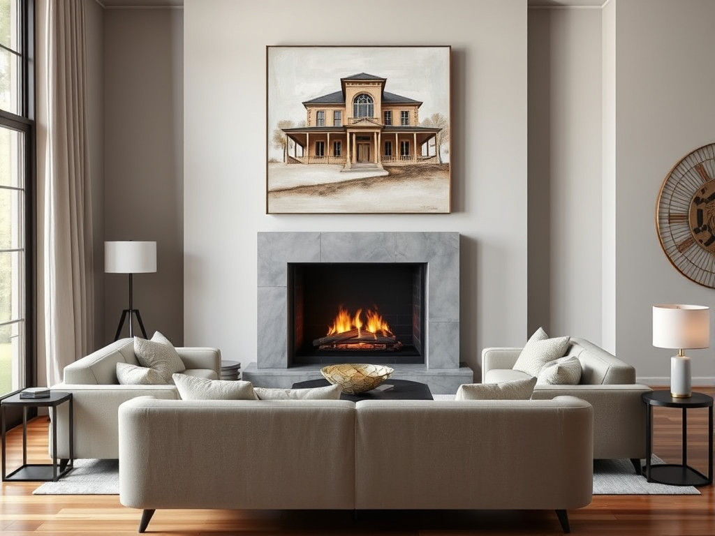 Reflections of Cozy Comfort in Modern Contemporary Lounge