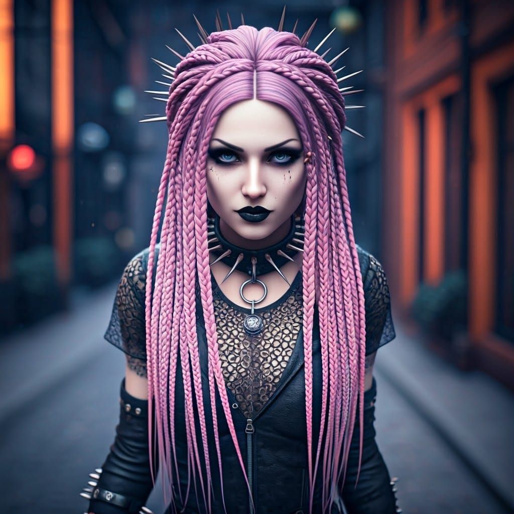 Pastel Goth Princess with Edgy Flair