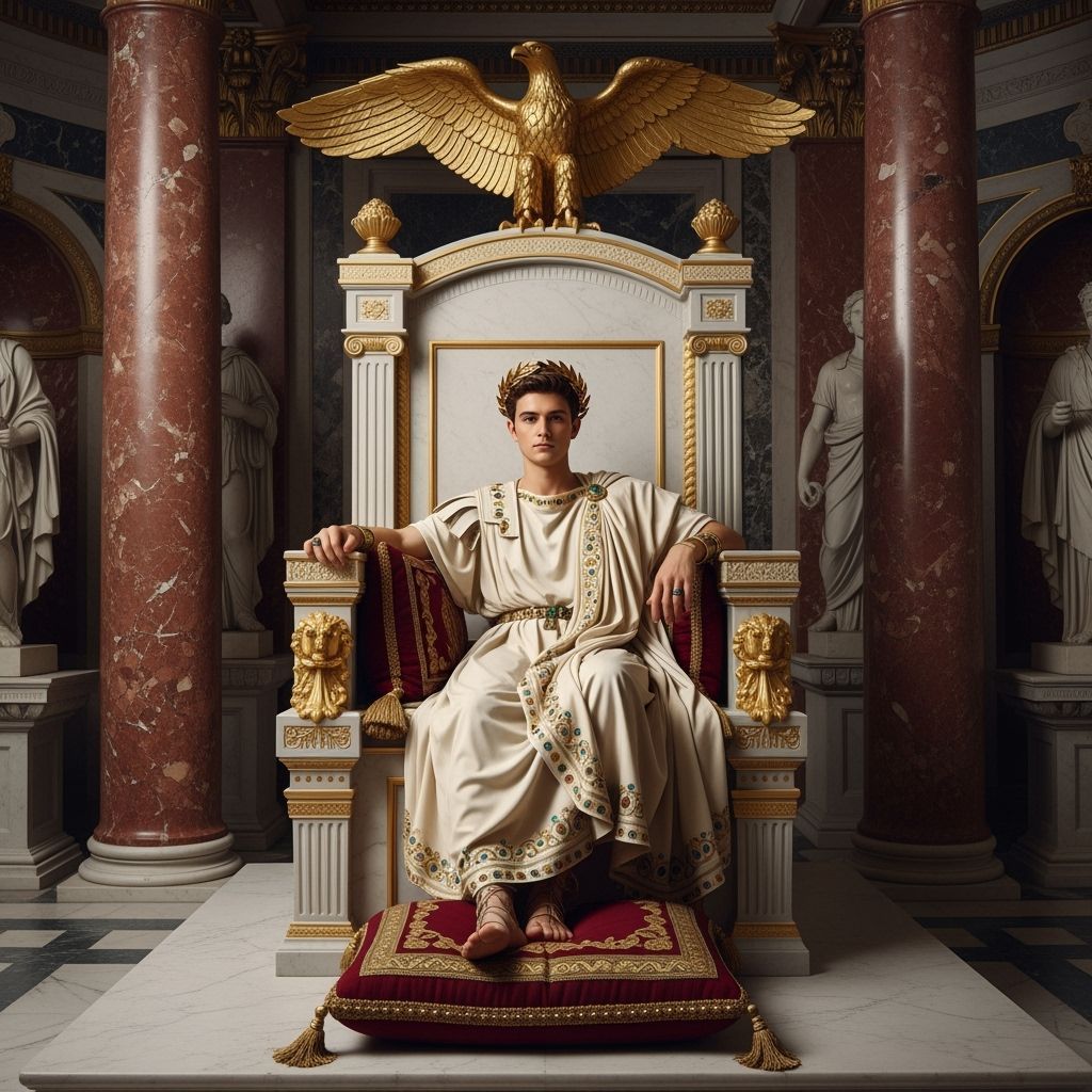 Emperor Nero on Colossal Throne, Professional Photography