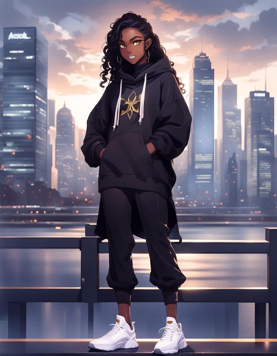 Young Ebony Half Elf