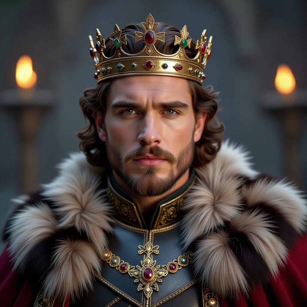 A Handsome King in a Game of Thrones Style