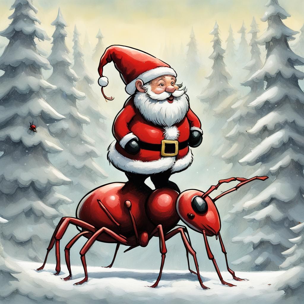 Santa's Tiny Ride: A Whimsical Christmas Journey