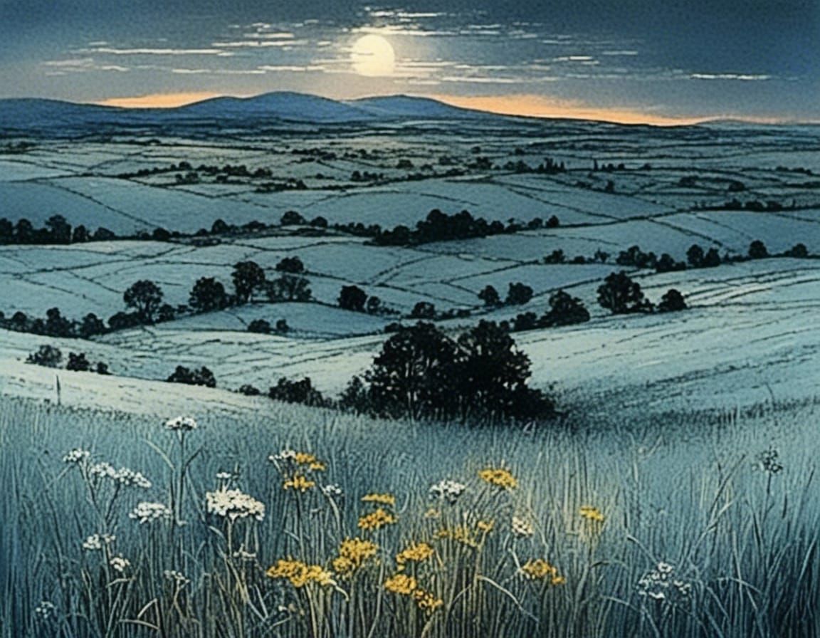 Wildflowers in a Breathtaking Landscape