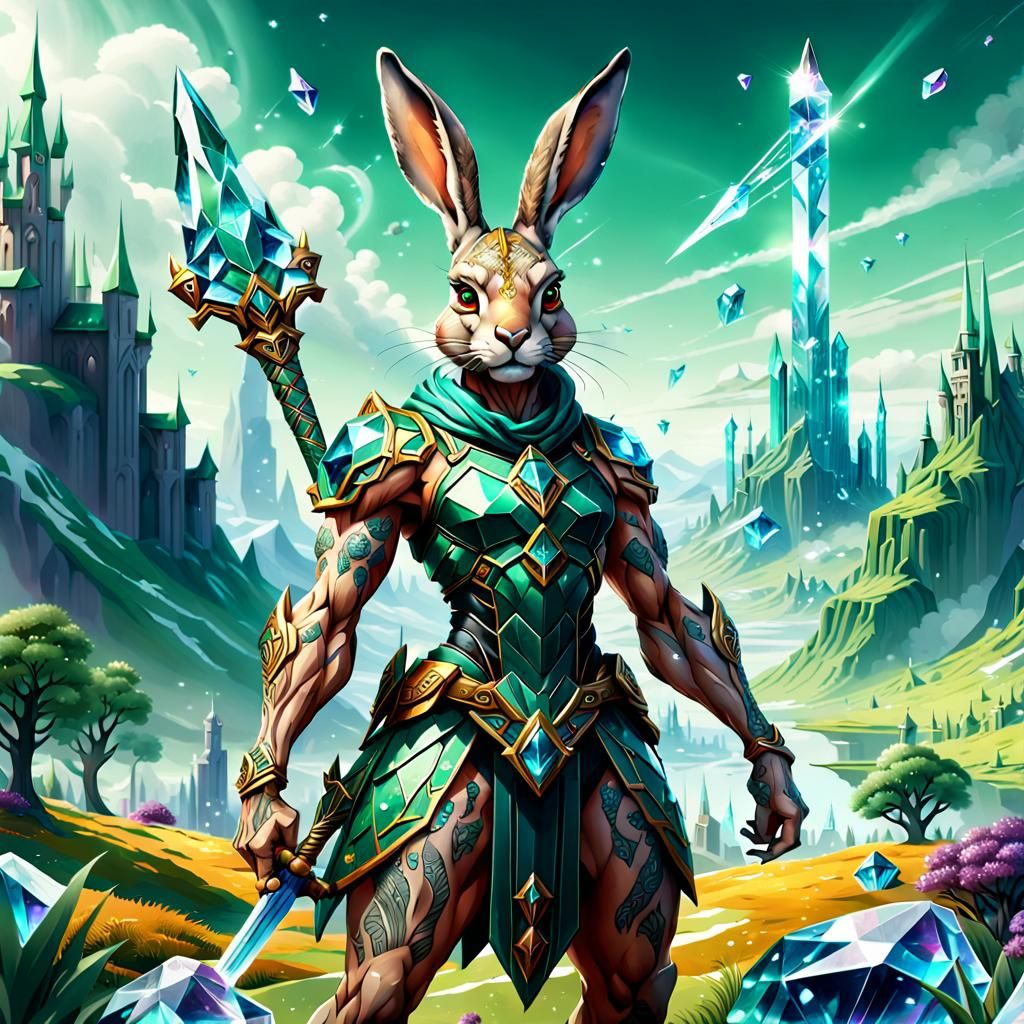 Hare Warrior in Emerald Crystal City