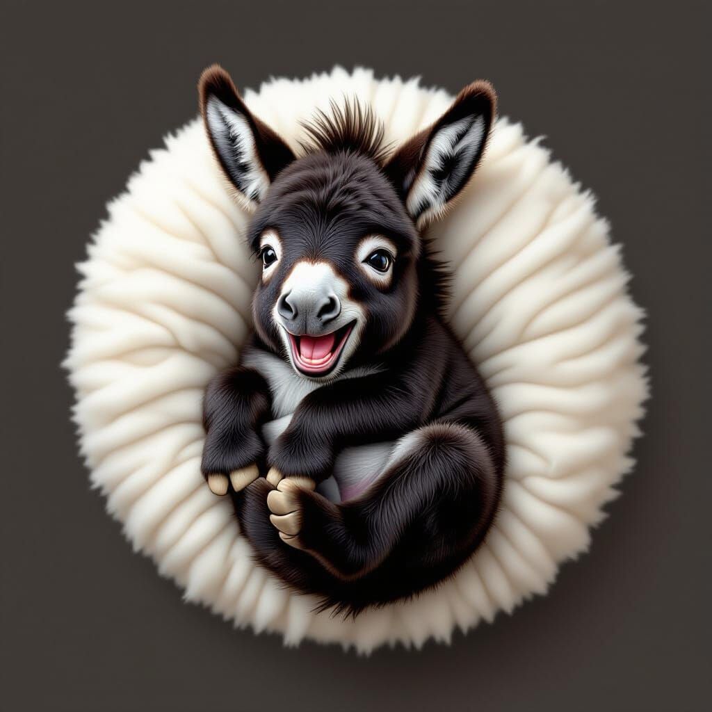 A black Donkey baby