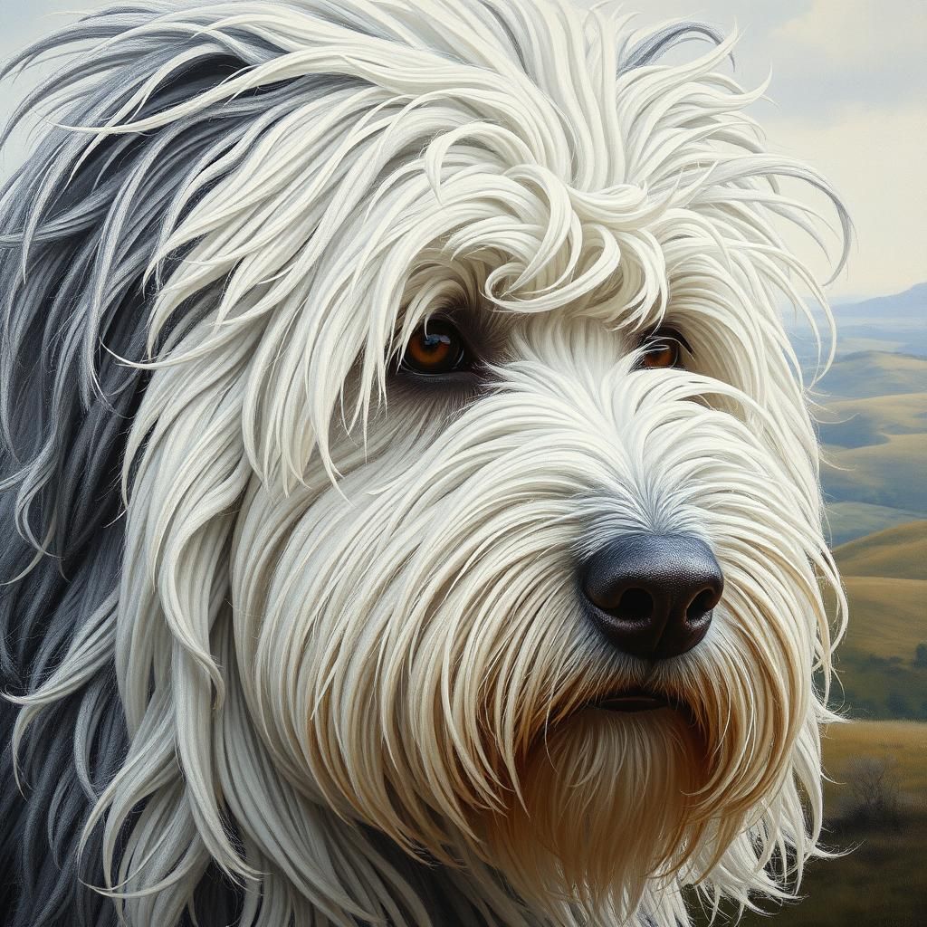 Old English Sheepdog Portrait