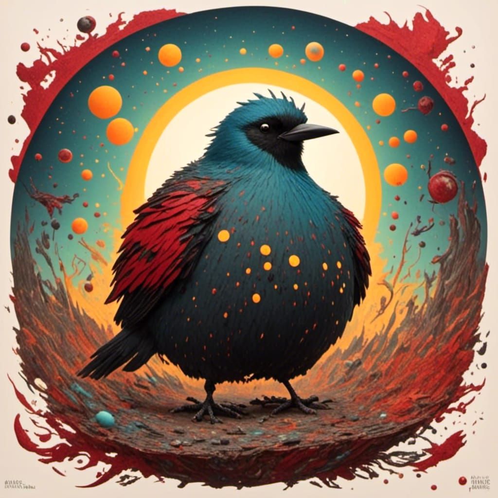 Fat Raven Under Alien Moon