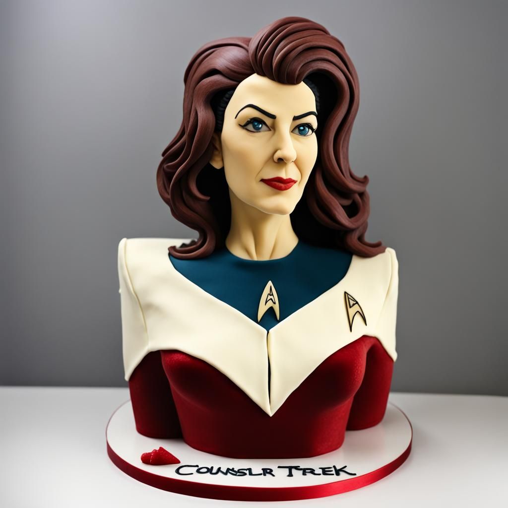 Star Trek Troi Cake Bust with Red Velvet