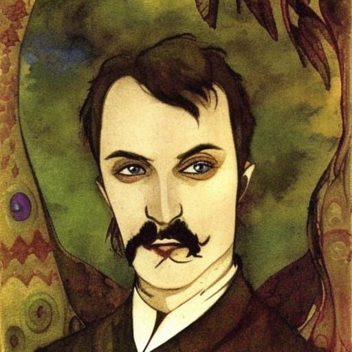 Vampire Lord Portrait in a Symbolic Style