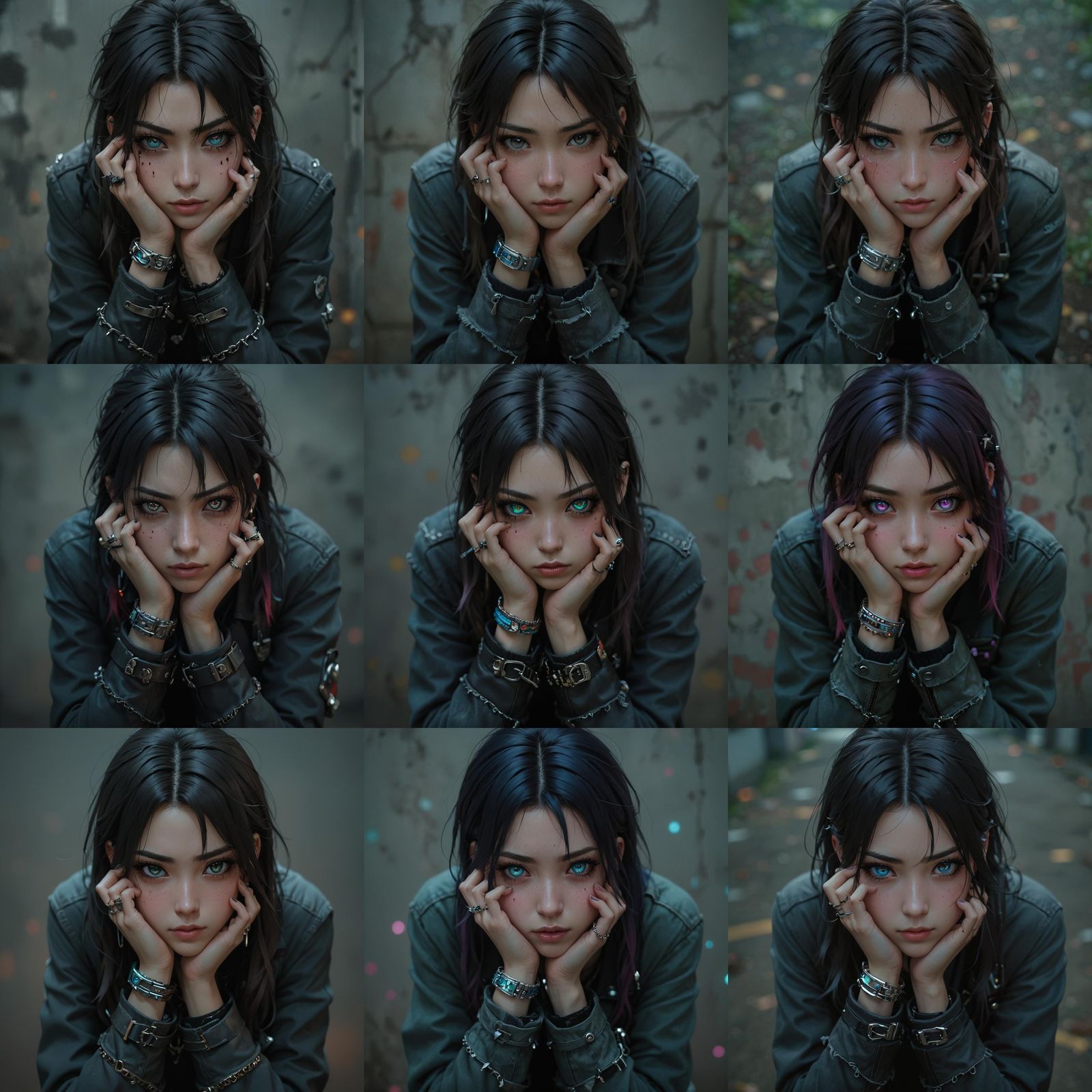 Shy Anime Girl with Pierced Tongue in 3D