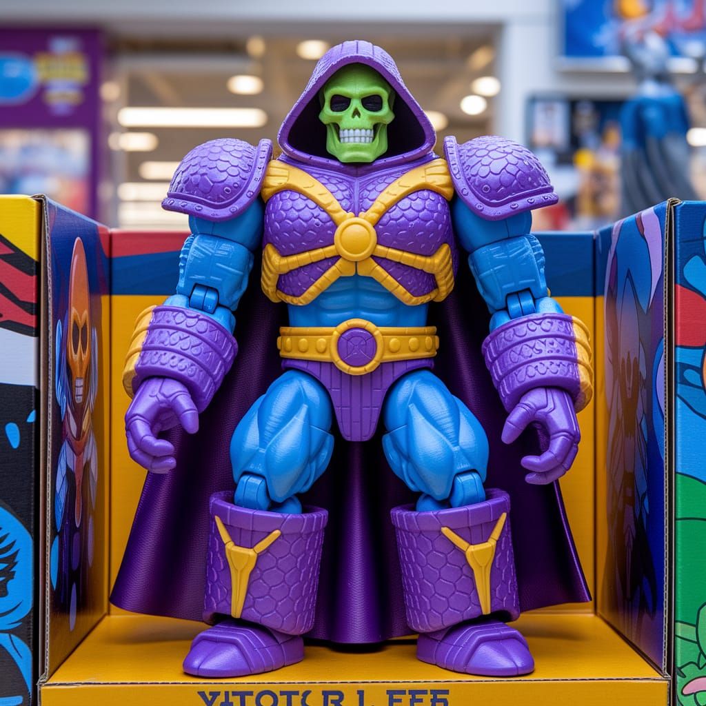 Skeletor Action Figure Unboxed in Mall Toy Section