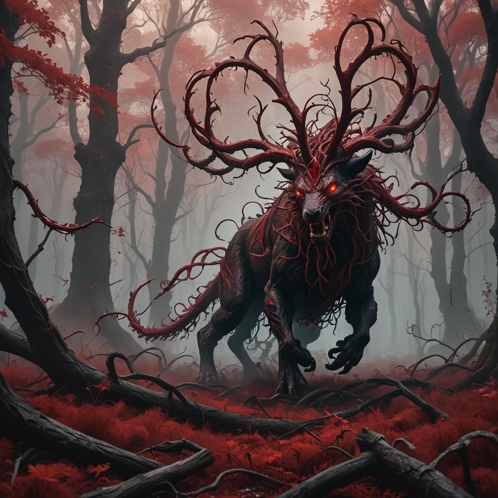 Red Vines Attack in Foggy Forest