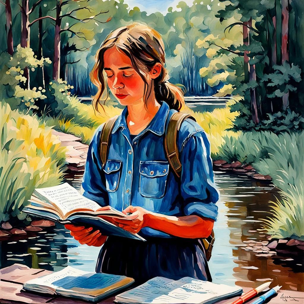 Heartfelt Words in Gouache Impressionist Style