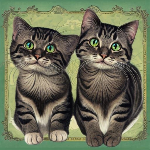 Twenty Cats AI Generated Art