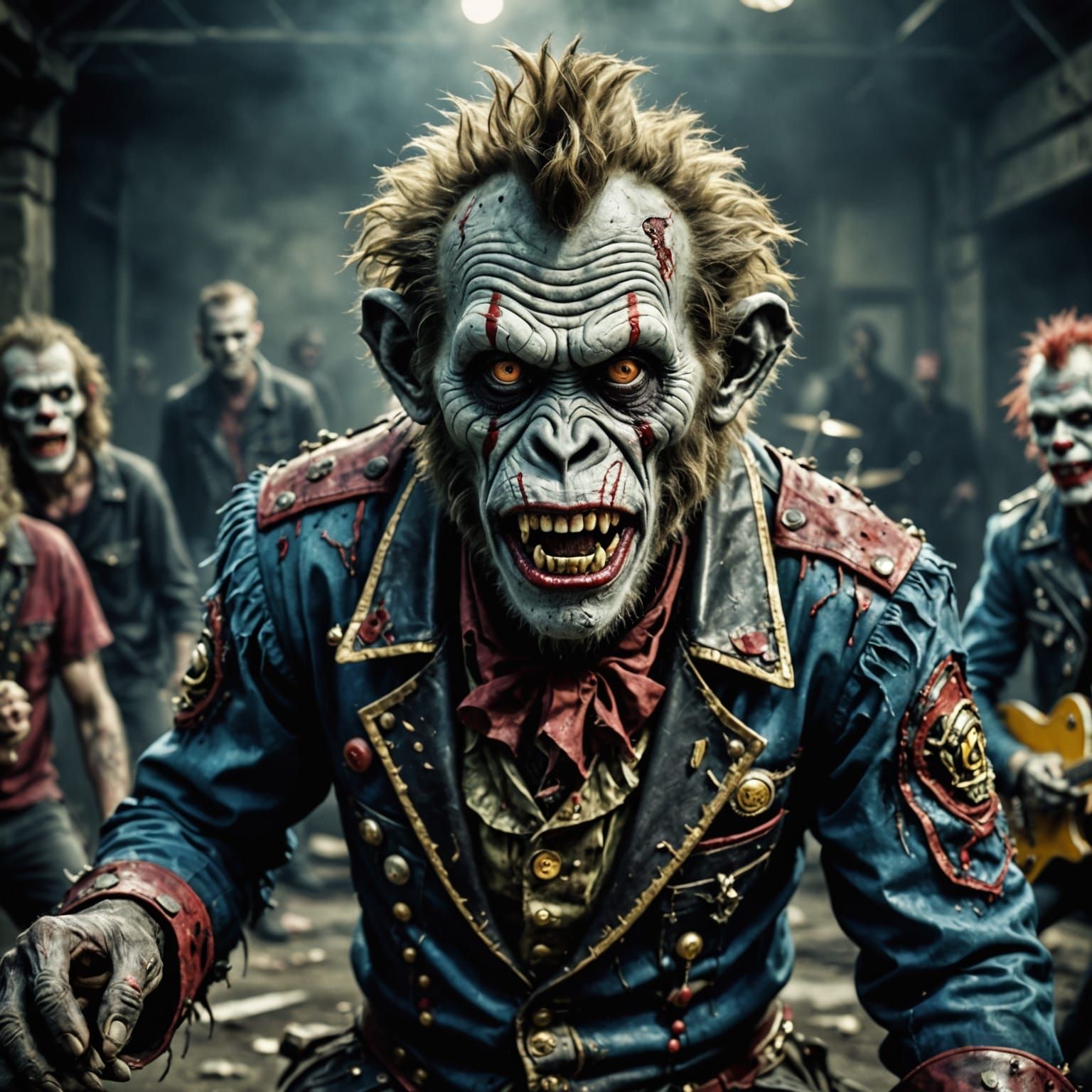 Cyberpunk Rock Band Zombie Apocalypse